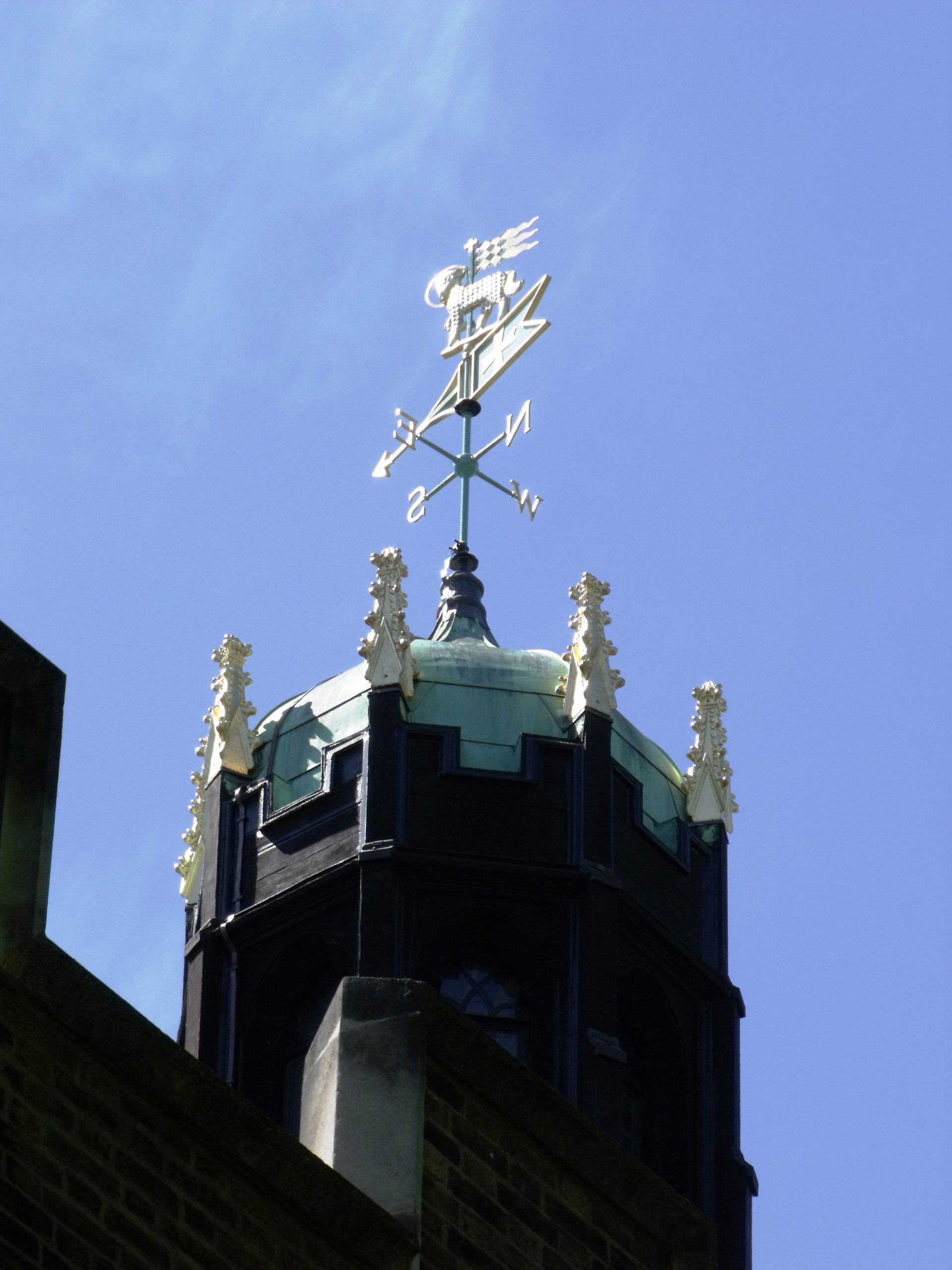 Lamb and flag weathervane